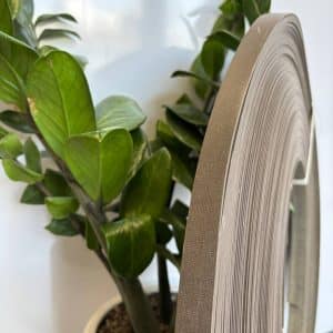 نوار لبه کتان قهوه ای مات
